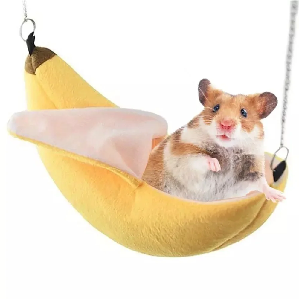 Animals Design Pet Banana Hamster Rat Hammock Cage House Nest  Hamster Warm House  Small Animal Hammock