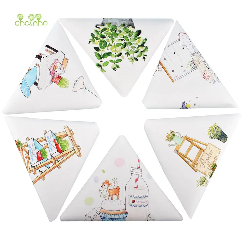 Chainho, el boyalı pamuk kanvas kumaş, sıcak edebi ev serisi, DIY dikiş ve kapitone çanta kapak ev için dekorasyon malzemesi