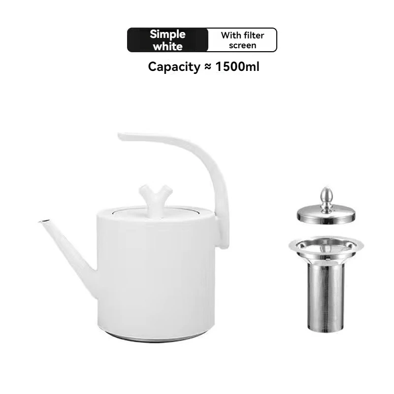 304 إبريق شاي من الفولاذ المقاوم للصدأ طباخ التعريفي مسطح القاع سميكة إبريق الشاي المنزلي غلاية خارجية فندق مطعم إبريق الشاي