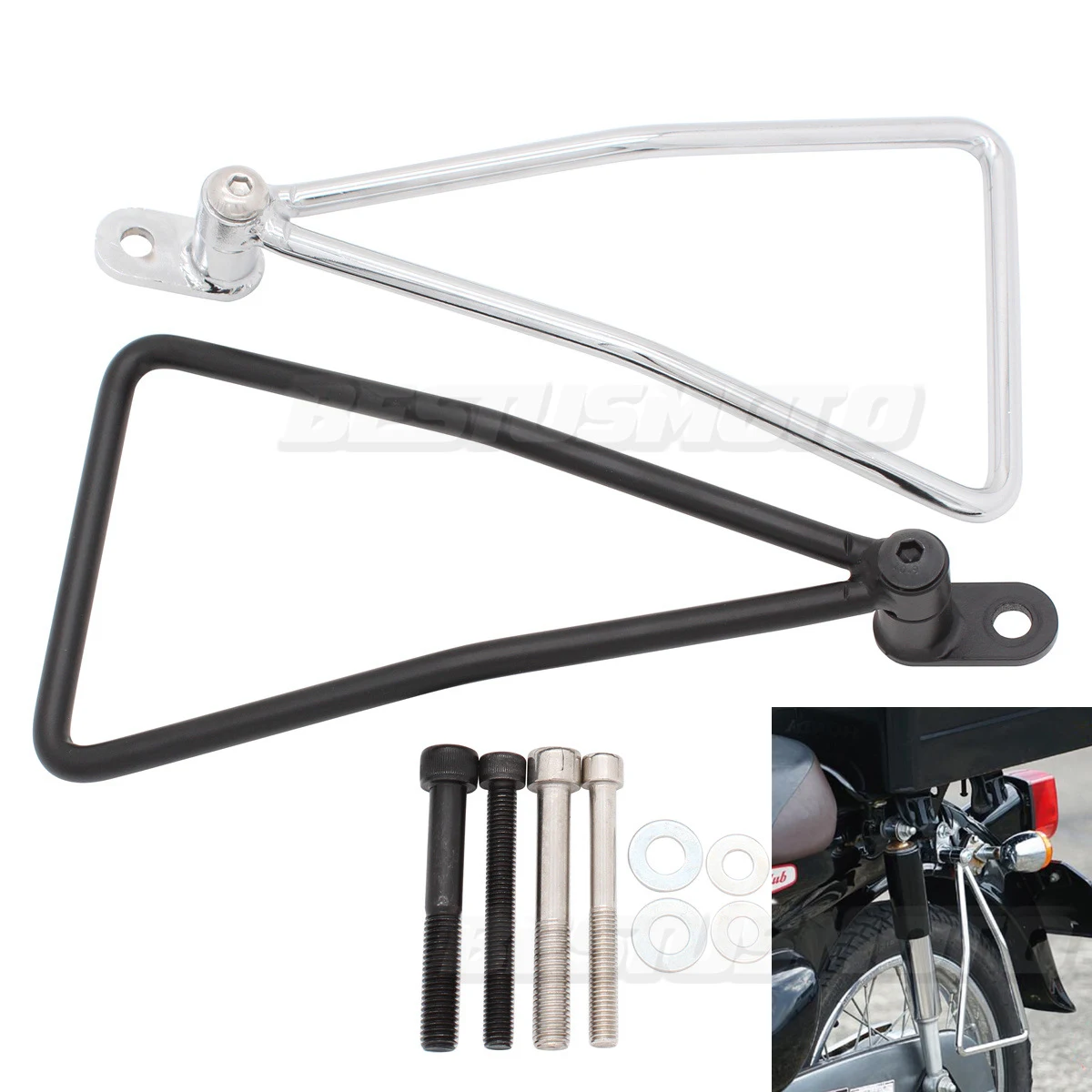 

Motorcycle Universal Saddlebag Support Bars Mounts Bracket For Harley Honda Yamaha Kawasaki Suzuki Triumph