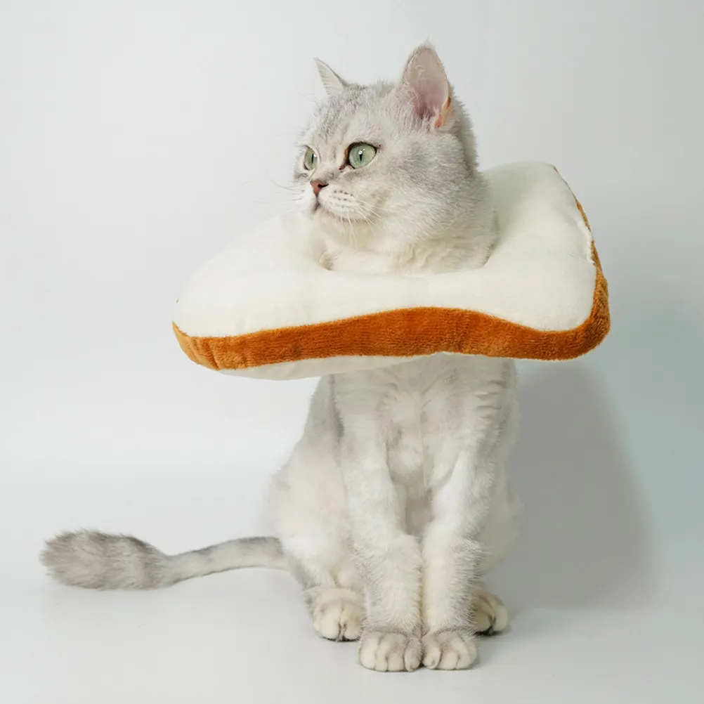 Adorable Bread Inspired Pet Headgear Premium Cotton Cat Headwear for Costume Party Photo Props Masquerade Ball Xs Size