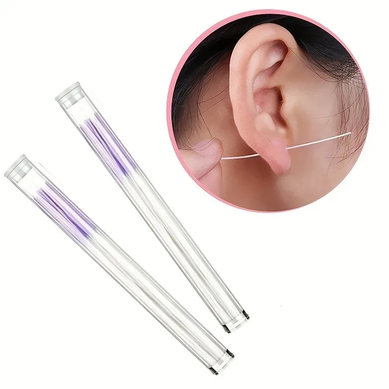 70pcs Unscented Ear Piercing Cleaning Floss,Anti-Blocking Ear Piercing Dirt Cleaner Lines, Ear Tools for Men and Women