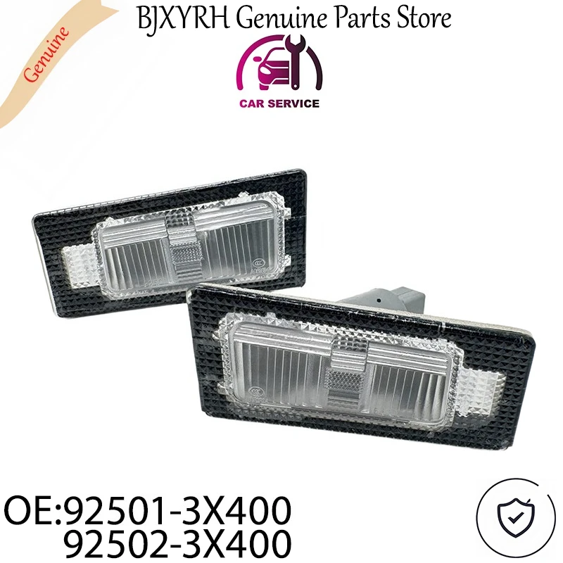 925013X400 925023X400 Rear License Plate Light Lamp Set 2PCS for Hyundai Elantra 2011-2020 OEM 92501-3X400 92502-3X400