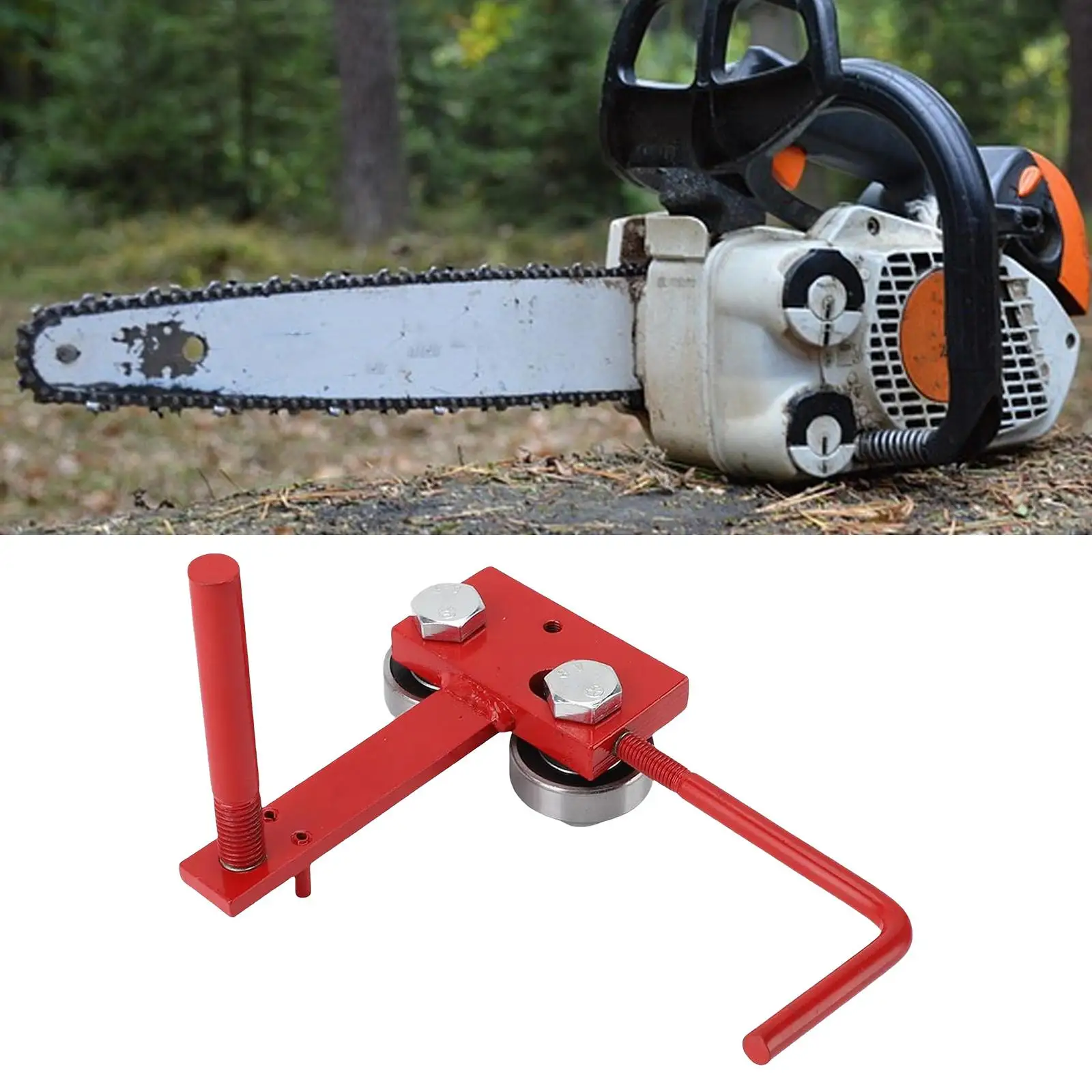 

Инструмент для ремонта направляющей бензопилы Уникальный сверхмощный универсальный стальной инструмент для затяжки рельса бензопилы Регулятор обслуживания