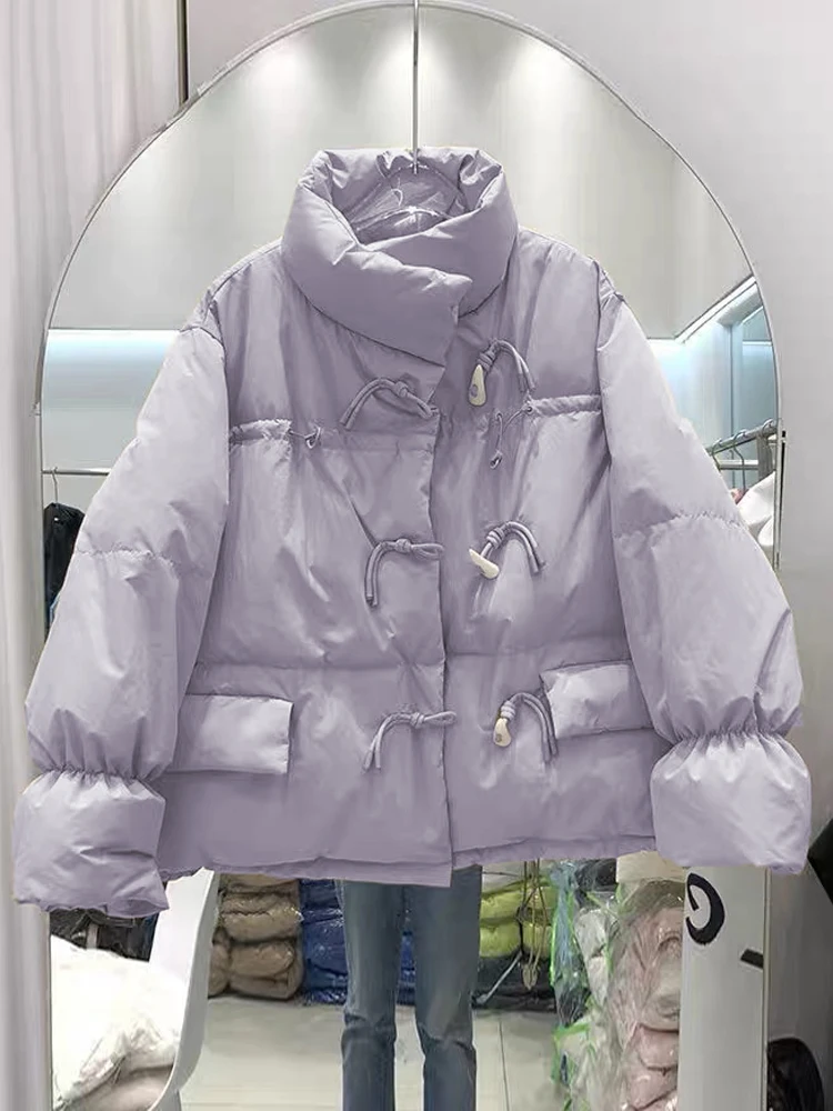 아카데믹 슬레 여성용 다운 재킷 2024년 신상 겨울 루즈핏 경량 소형 겨울 외투 브레드 슬레 폴리에스터 섬유