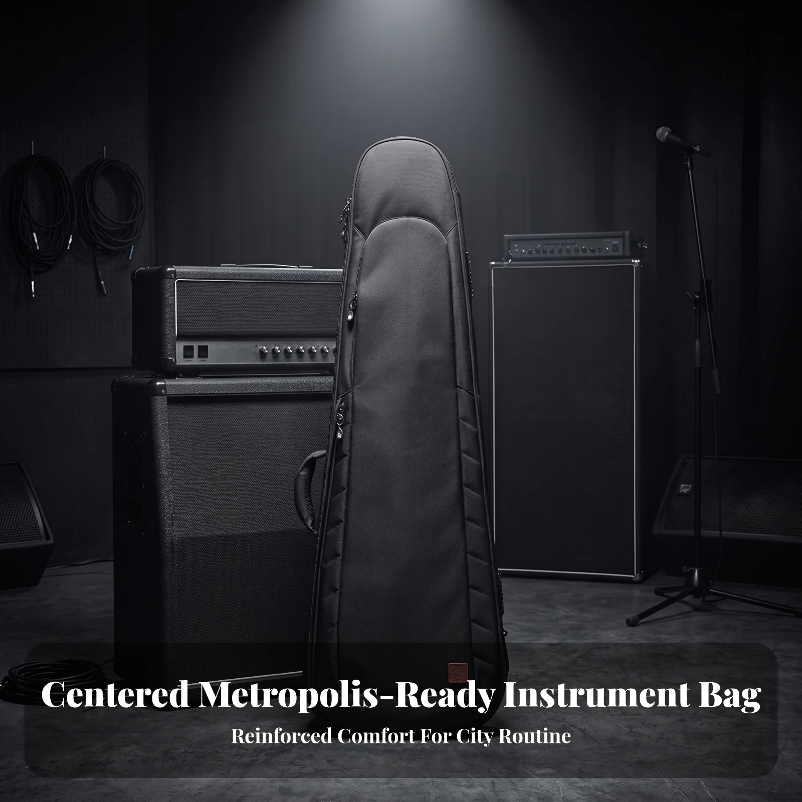Electric Bass Gig Bag Padded Bass Guitar Gig Bag Soft-Sided Lightweight for Bassists, Music Lessons, Rehearsals