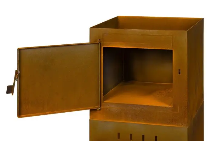 مدفأة حرق الخشب في الهواء الطلق في الفناء الخلفي Chimeneas موقد شواء قائم بذاته مع فرن بيتزا