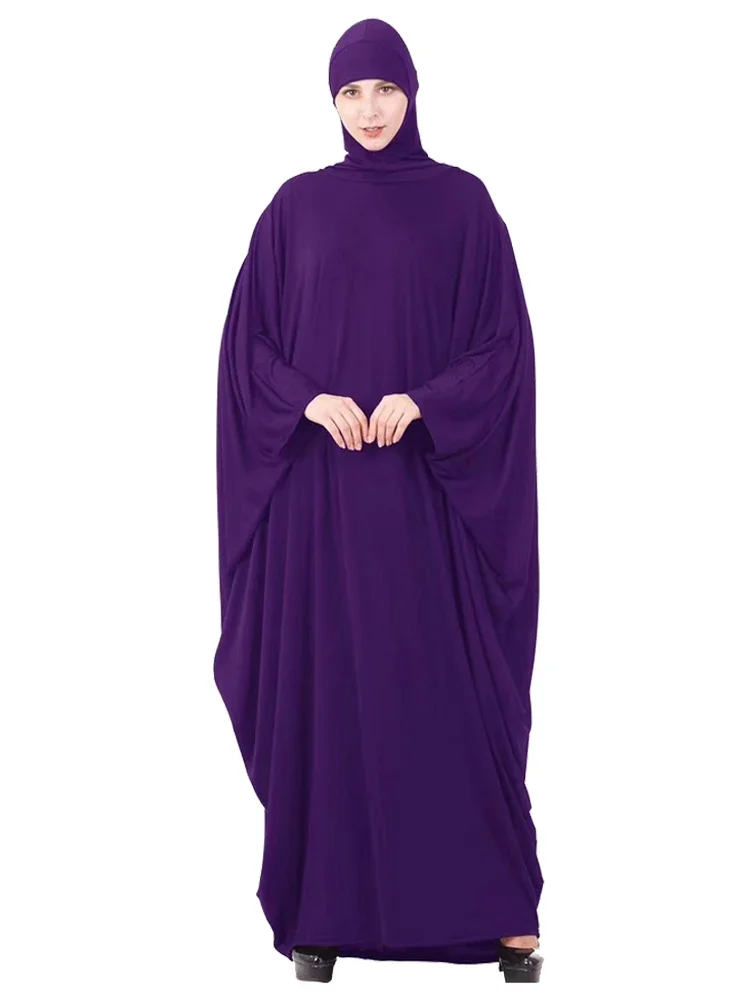 Eid Hooded Abaya Women Muslim Prayer Dress Overhead Abayas Dubai Turkey Kaftan Arabic Robe Islamic Clothing Modest Abayas Burqa