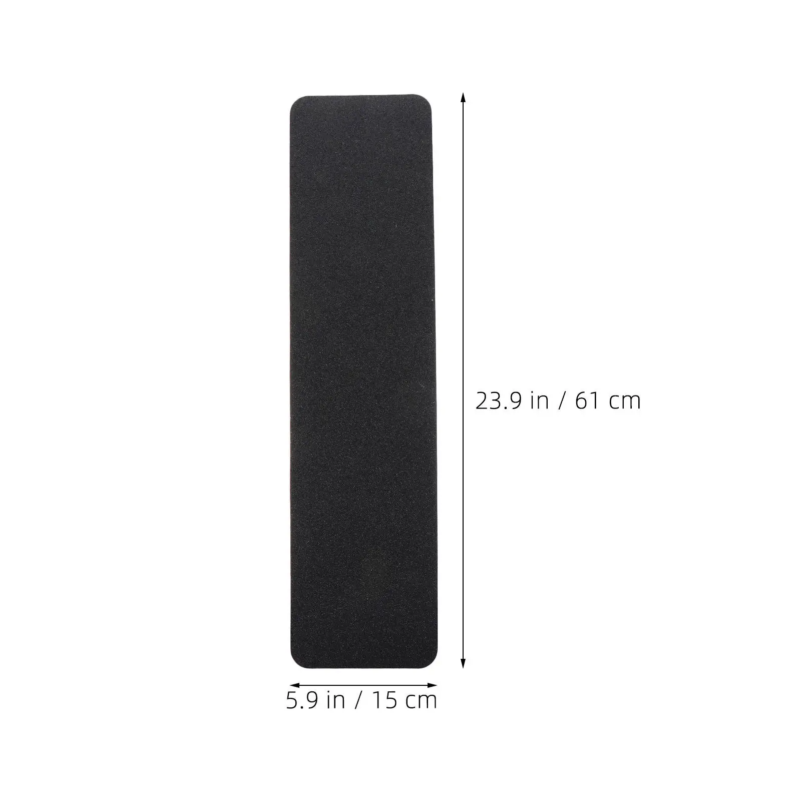 3Pcs Black PVC Outdoor Anti Slip Stair Tape Non Skid Strips Waterproof Grip Tape for Wood Cement Tile Steps
