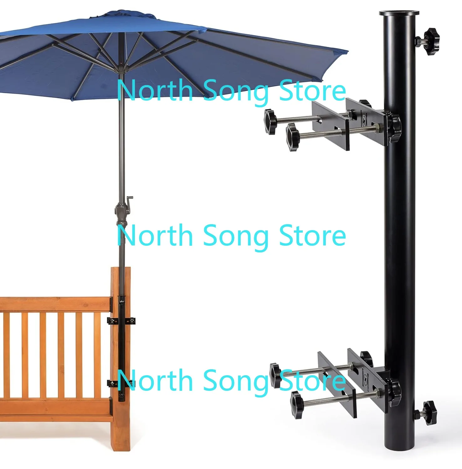 

Heavy Duty Stainless Steel Patio Umbrella Holder,Deck Umbrella Holder,for Outdoor Fixed Deck Railing Post Umbrella Deck Mount