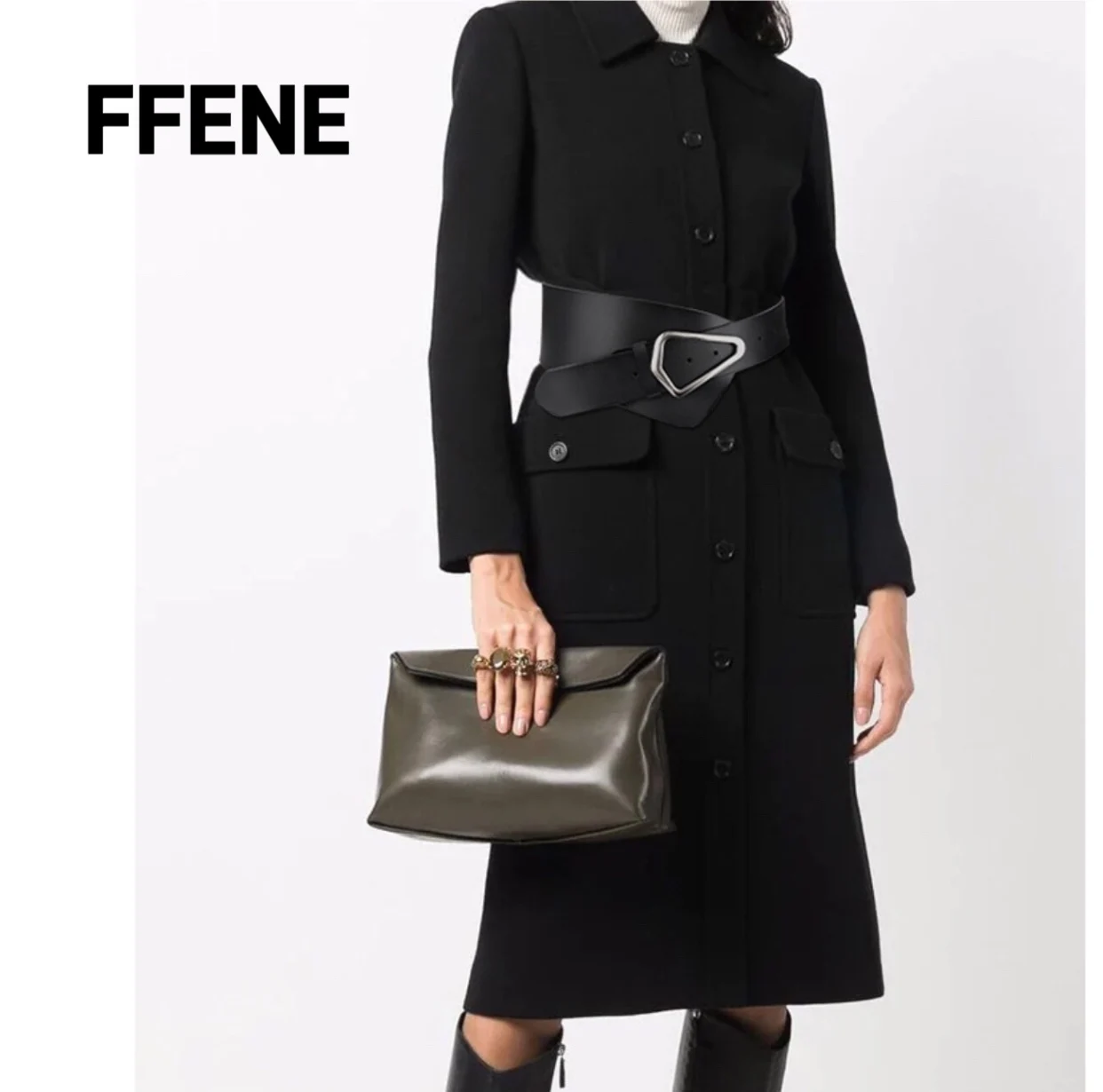 

New luxury genuine leather wide belt, exclusive for women, high-end and versatile wide belt.