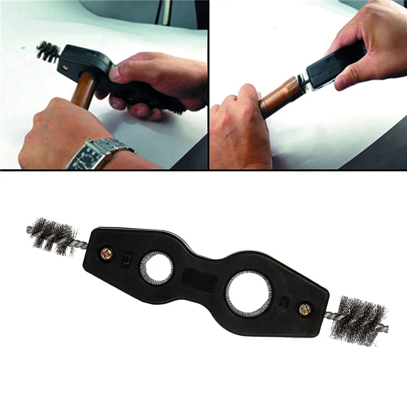 AB46-8 pezzi Spazzole per tubi in rame, Strumento per la pulizia dei tubi Strumento per la pulizia dei tubi in rame Spazzole per raccordi Tubi in rame, per impianti idraulici