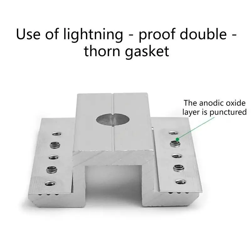 

652F 50Pcs Solar Panel Grounding Clip Washer Spacer 42x50mm