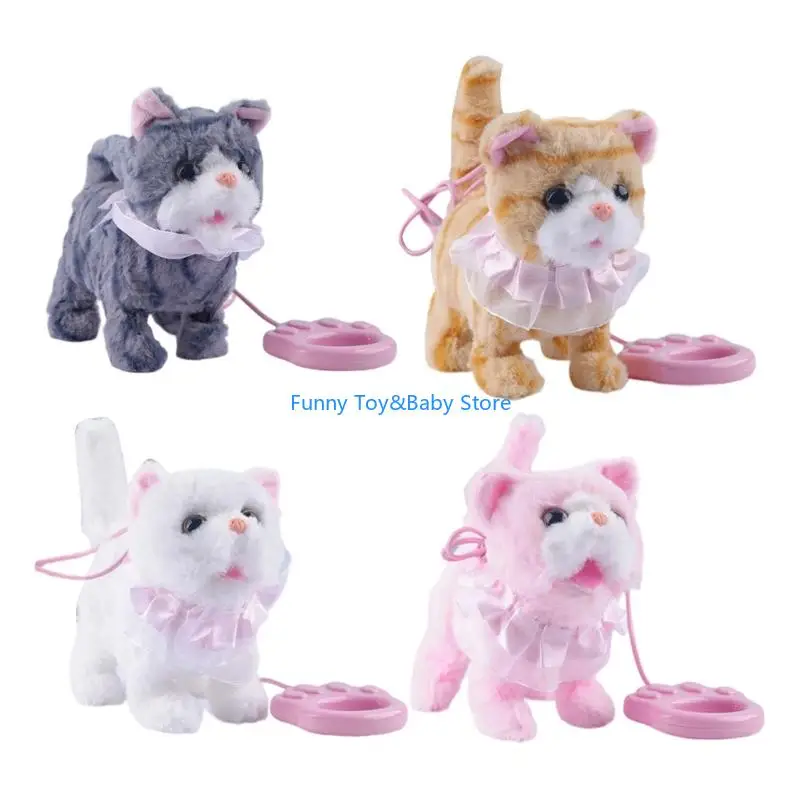 Interaktives sprechendes elektronisches Haustierspielzeug, Fernbedienung, Sprachaufnahme, gehende Katzen, Plüschroboter, Tier
