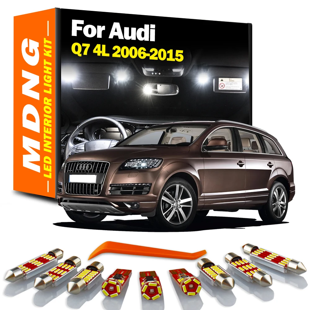 21Pcs LED Interior Roof Trunk Map Door Light Kit Accessories For Audi Q7 4L 2006-2009 2010 2011 2012 2013 2014 2015 Car Bulbs