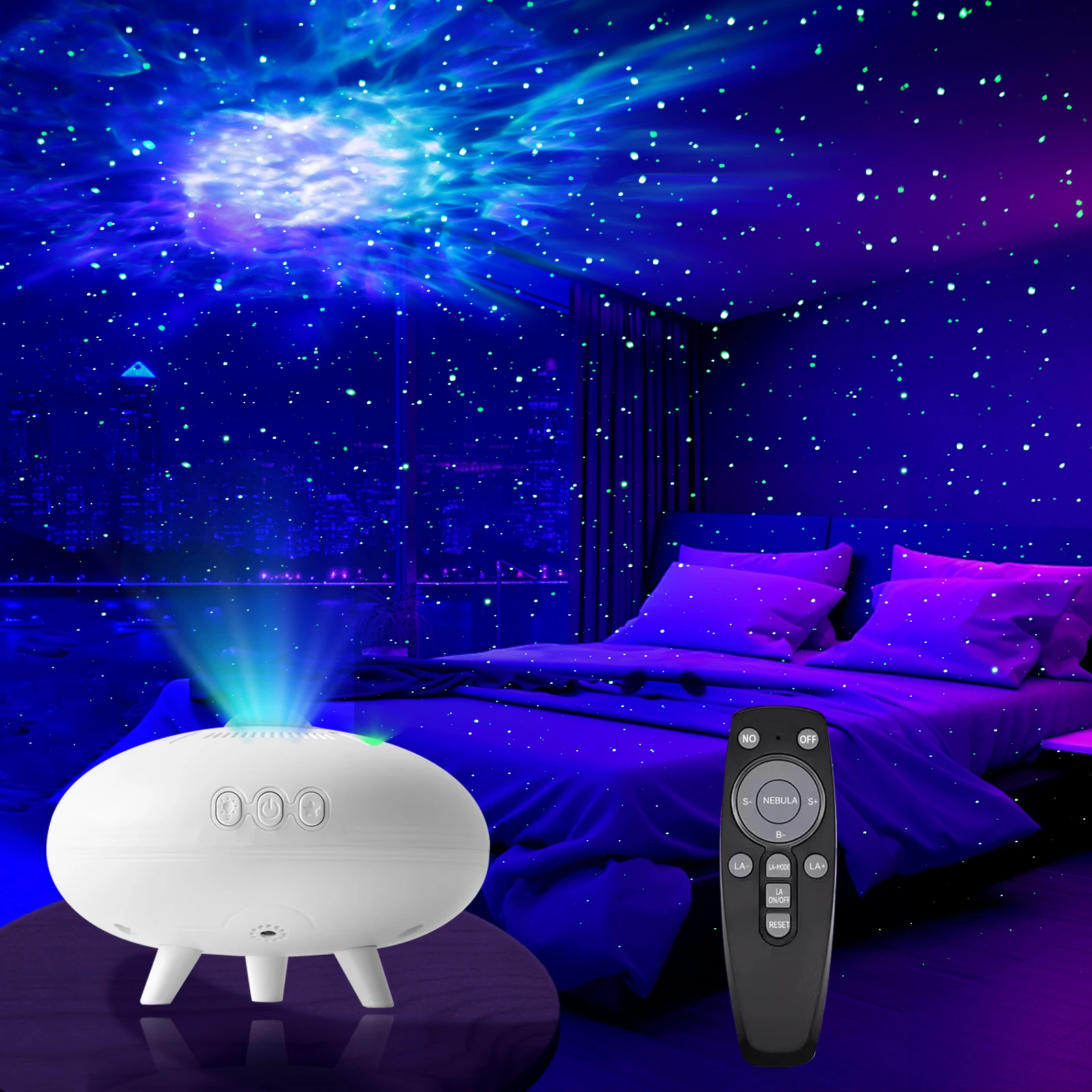 UFO Projector Portable Design UFO Projector Galaxy Night Light - UFO Star Projector Starry Sky Nebula Ceiling LED Light