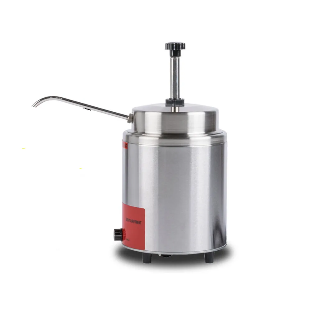 Restaurant Kitchen Equipment Stainless Steel Fast Food Counter Top Electric Hot Sauce Pump Bucket Warmer Dispenser