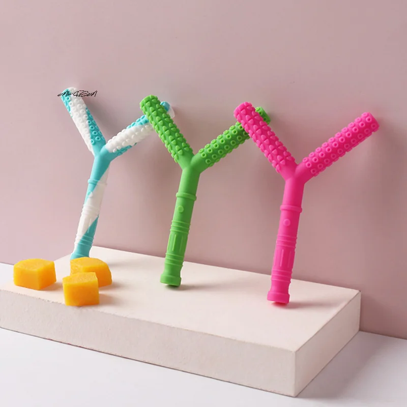 Kid Chewing Tube for Speech Therapy Teeth Massager Autism Sensory Tool Children Oral Muscle Rehabilitation Training Aid
