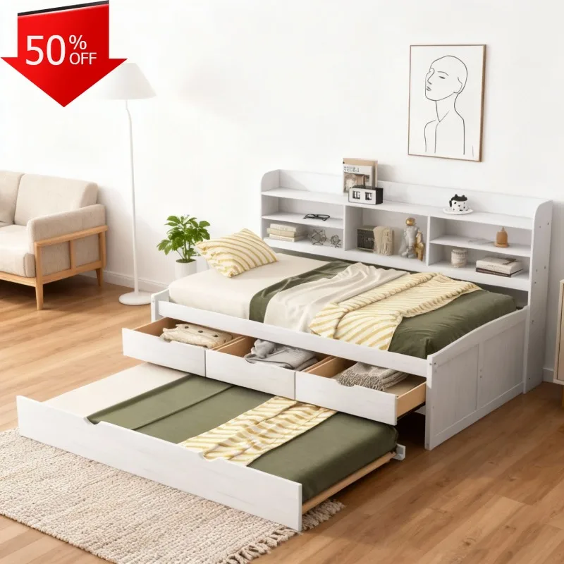 سرير أطفال أرضي للأطفال والأولاد بإطار سرير مزدوج للأطفال حديثي الولادة أثاث رياض الأطفال سرير أطفال على شكل قلعة الأميرة سرير صغير