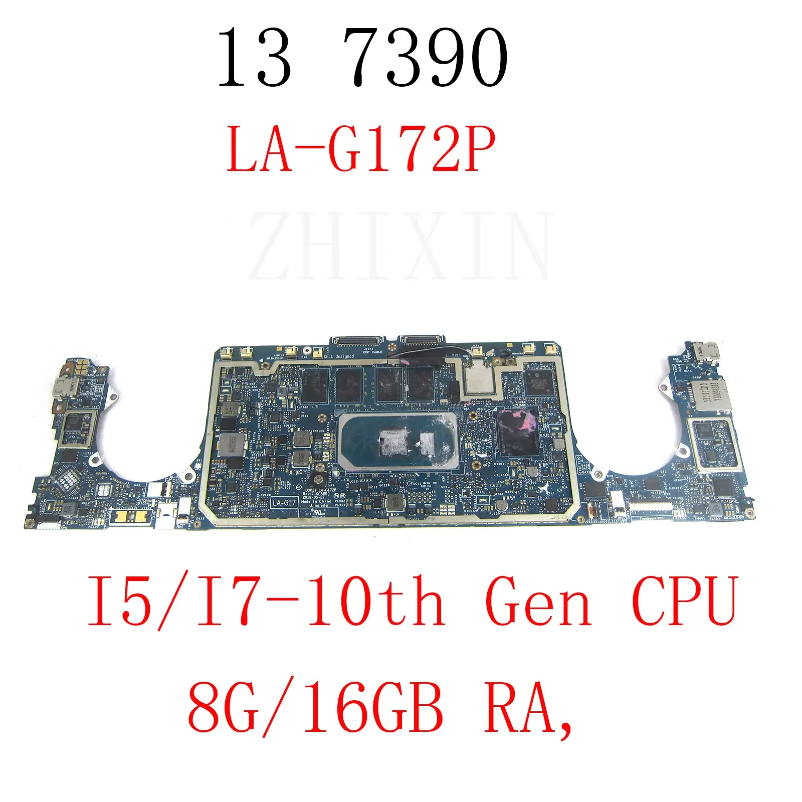

Материнская плата для ноутбука Dell XPS 13 7390 2-в-1 с I5-1035G1 I7-1065G 7 CPU 8GB/16GB RAM LA-G172P, фотография