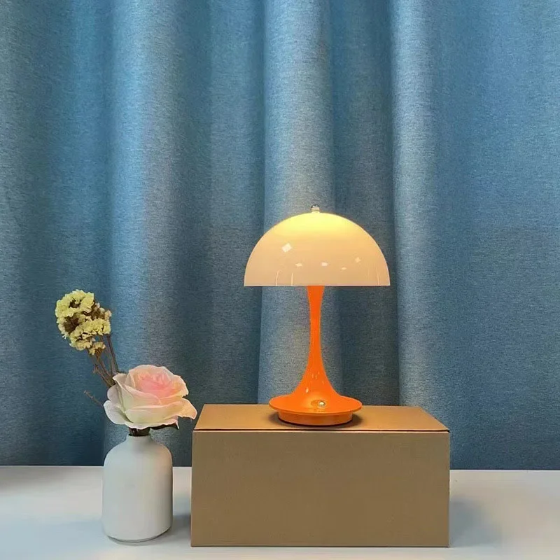 Mushroom Shape LED Desk Lamp USB Rechargeable Dimmer Function Multi-Occasion Decorative Lamp LT043