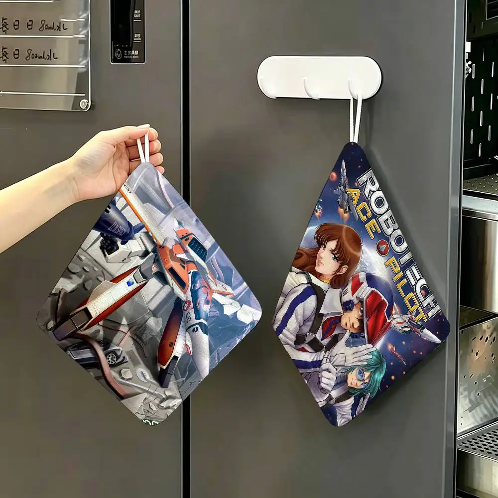 Robotech Polyester Cotton Hanging Kitchen Towel, Absorbent Hand Wiping Cloth for Daily Cleaning Drying