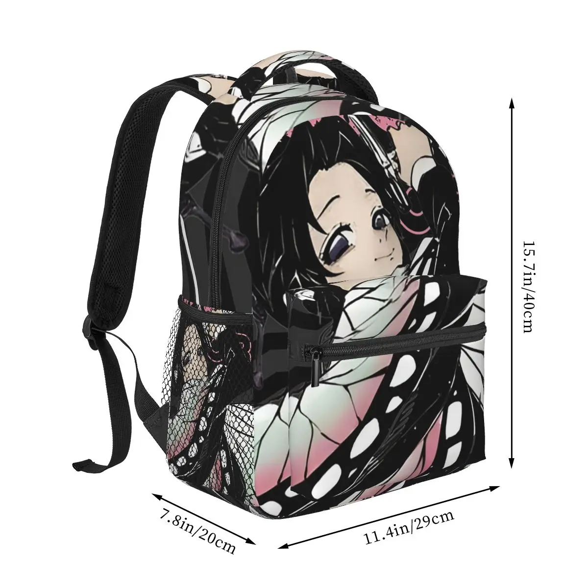 Shinobu Kochoo Demon Slayer Backpack Hot Sale Daypack Large Capacity Boys Girls BookBag School Bag Shoulder Bags for Men Women