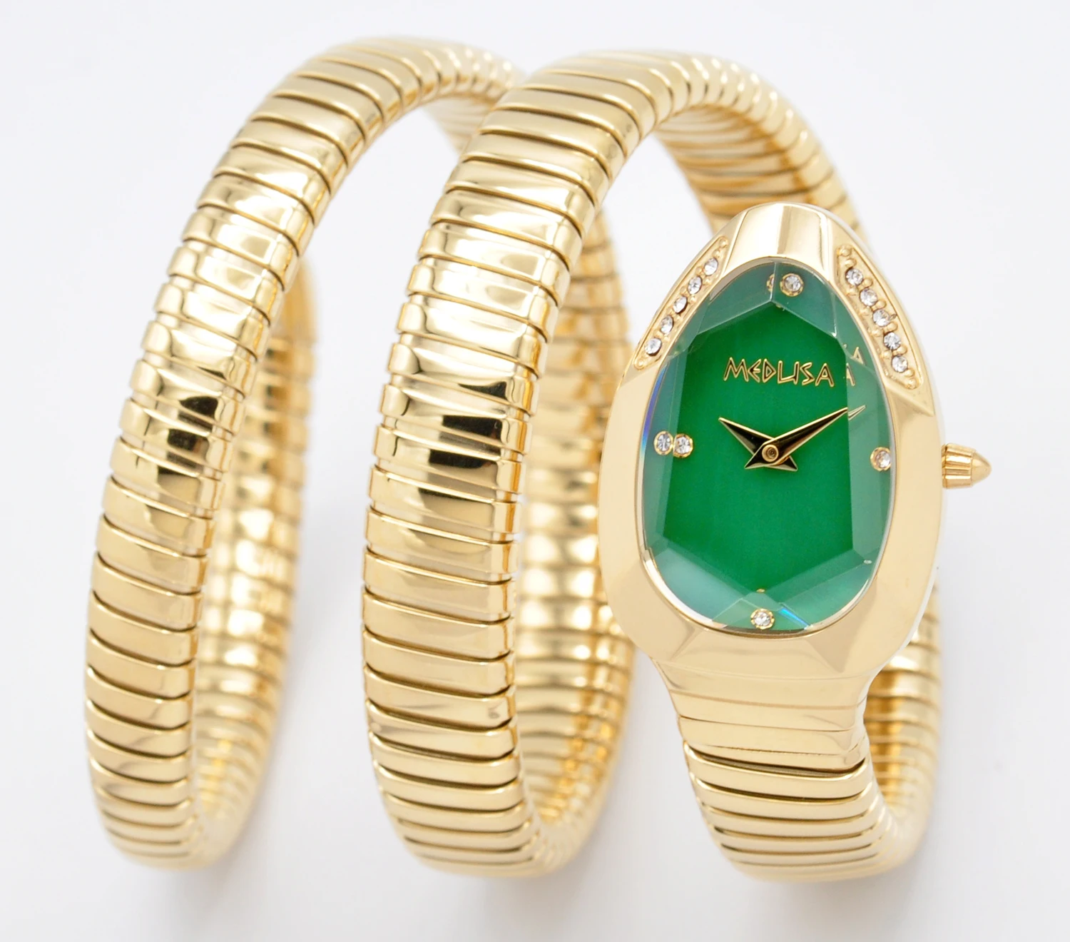 2026 High Quality Gold Diamond Set Snake Shaped Dress Watch Bangle Style Fashionable Unique Brand Same Style Women's Wristwatch S2fd8df538e384a1b9095b3eec5a7bcdcn