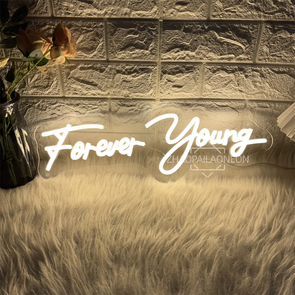 

Forever young Neon Sign LED Wall Hanging Room Party Decor Neon Lights USB Home Party Bar Bedroom Wall Decoration Neon Signs