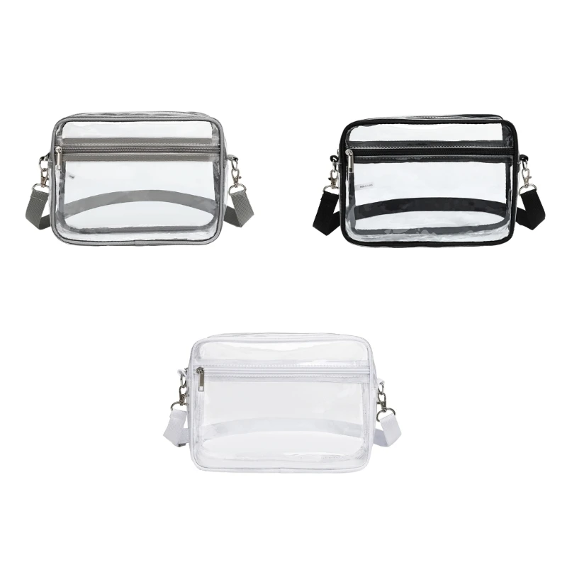 Bolso versátil, bolso cruzado, bolso hombro transparente impermeable para mujer y niña, bolso PVC moderno, bolso informal