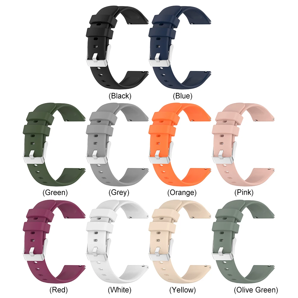 20mm Smart Watch Band Soft Silicone Band for Huami Amazfit GTS 4/2 Mini GTS 3 2e for Amazfit Bip 3 Pro/Bip 3/ Bip U/Bip/Bip Lite