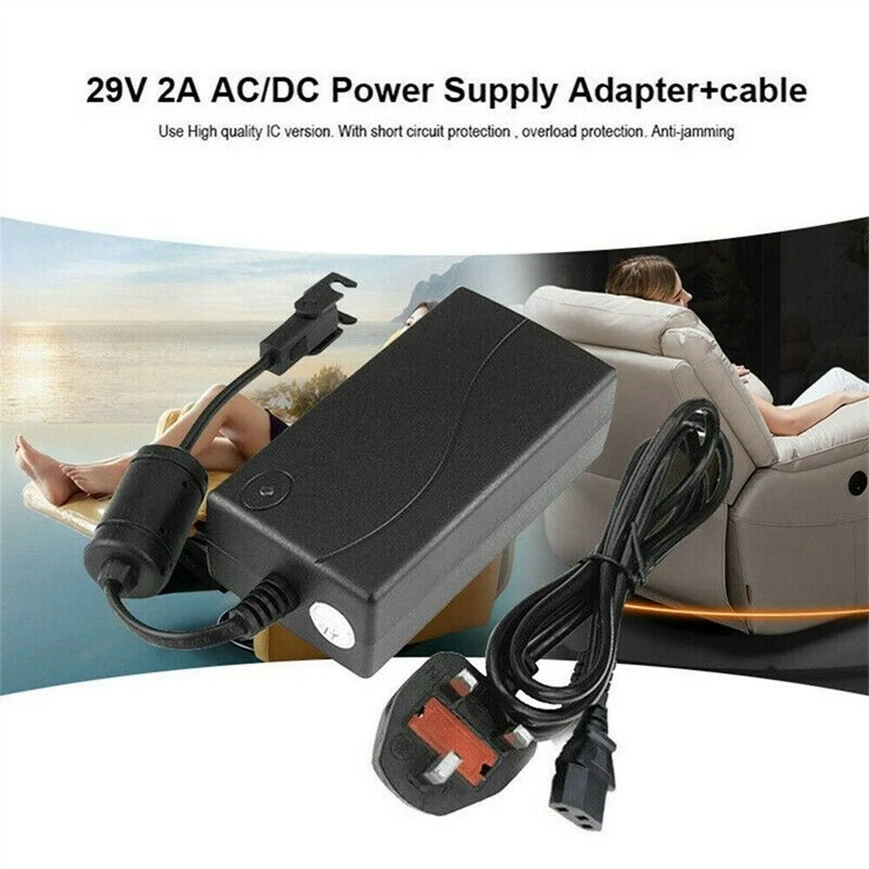 29V/AC/DC Power Supply Electric Recliner Sofa Chair Adapter Transformer Tool -US Plug