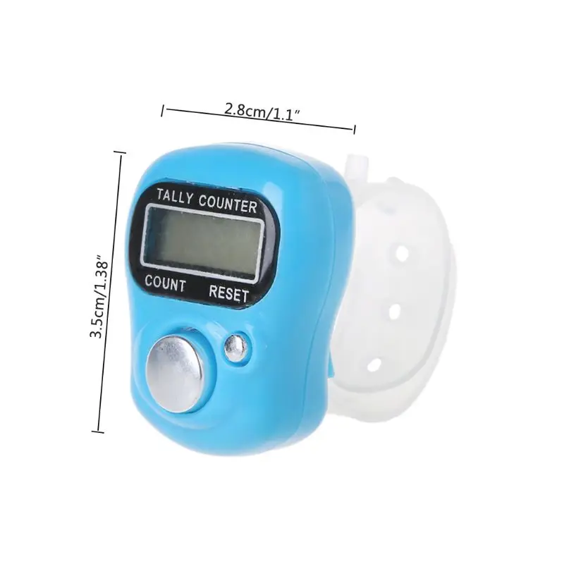 LCD Finger Tally Counter Digital Electronic Tasbeeh Counters Lap Track Handheld Clicker cifre ripristinabili Display Gift