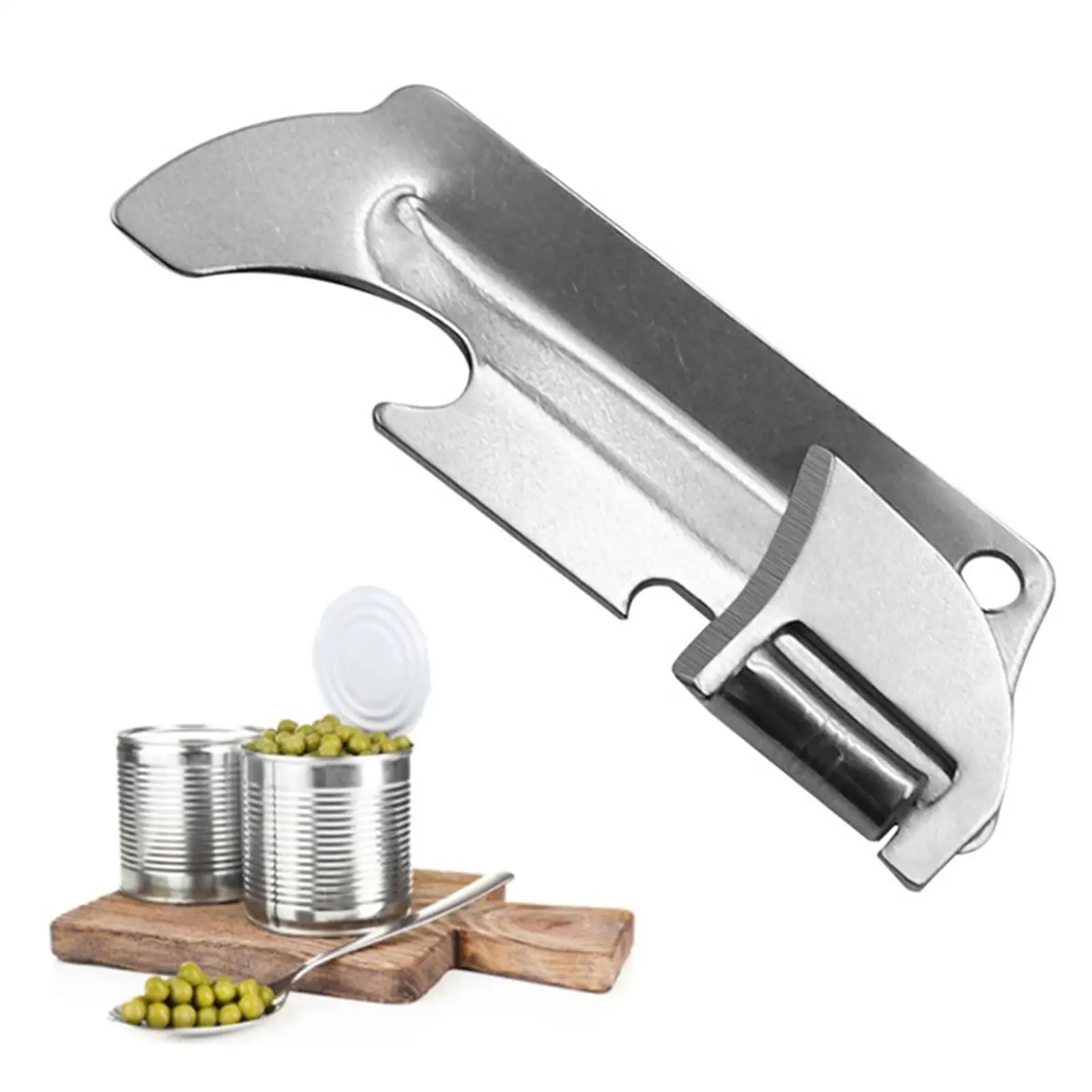 Polished Stainless Steel Finishwith The Utili-key Stainless Steel Multi-function Can Opener Opener Folding Mini Opener Tool