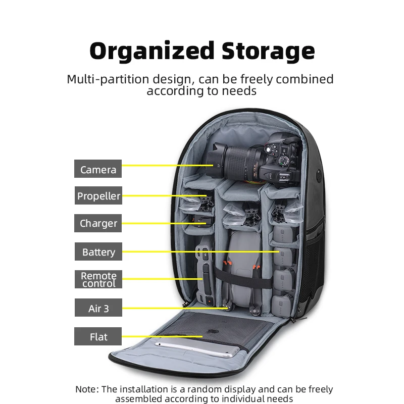 Imagem -04 - Dji Air Mochila para Drone Acessórios de Armazenamento Portáteis