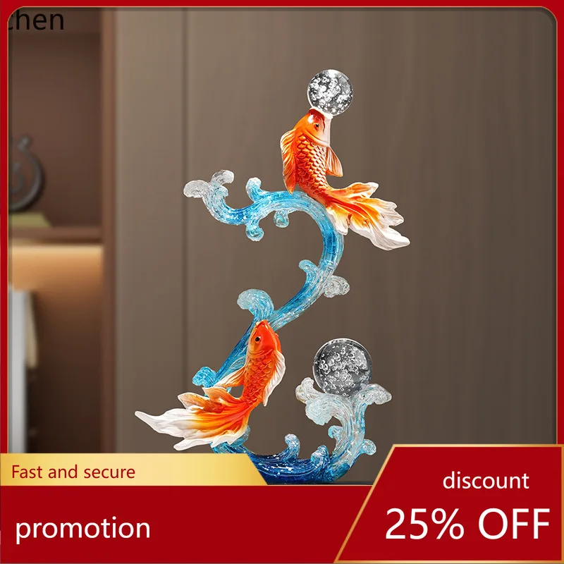 ZML Yearly Abundance Artistic Fortune-Bringing Ornament for Living Room, High-End Entryway, and TV Cabinet Decoration