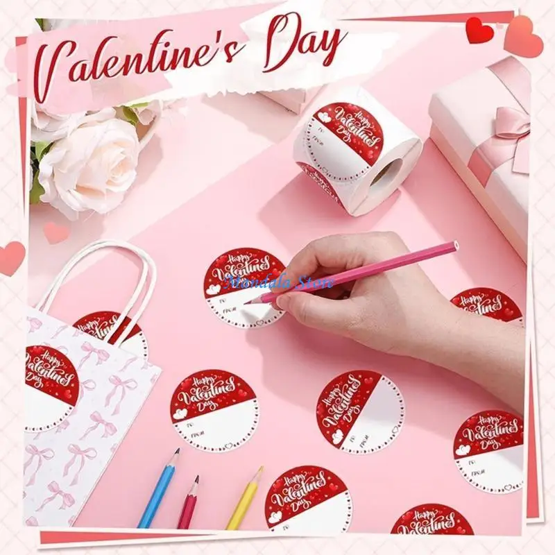 

U2JC 50mm Writable Round Seal Sticker Adhesive Wrapping Label for Envelope Card