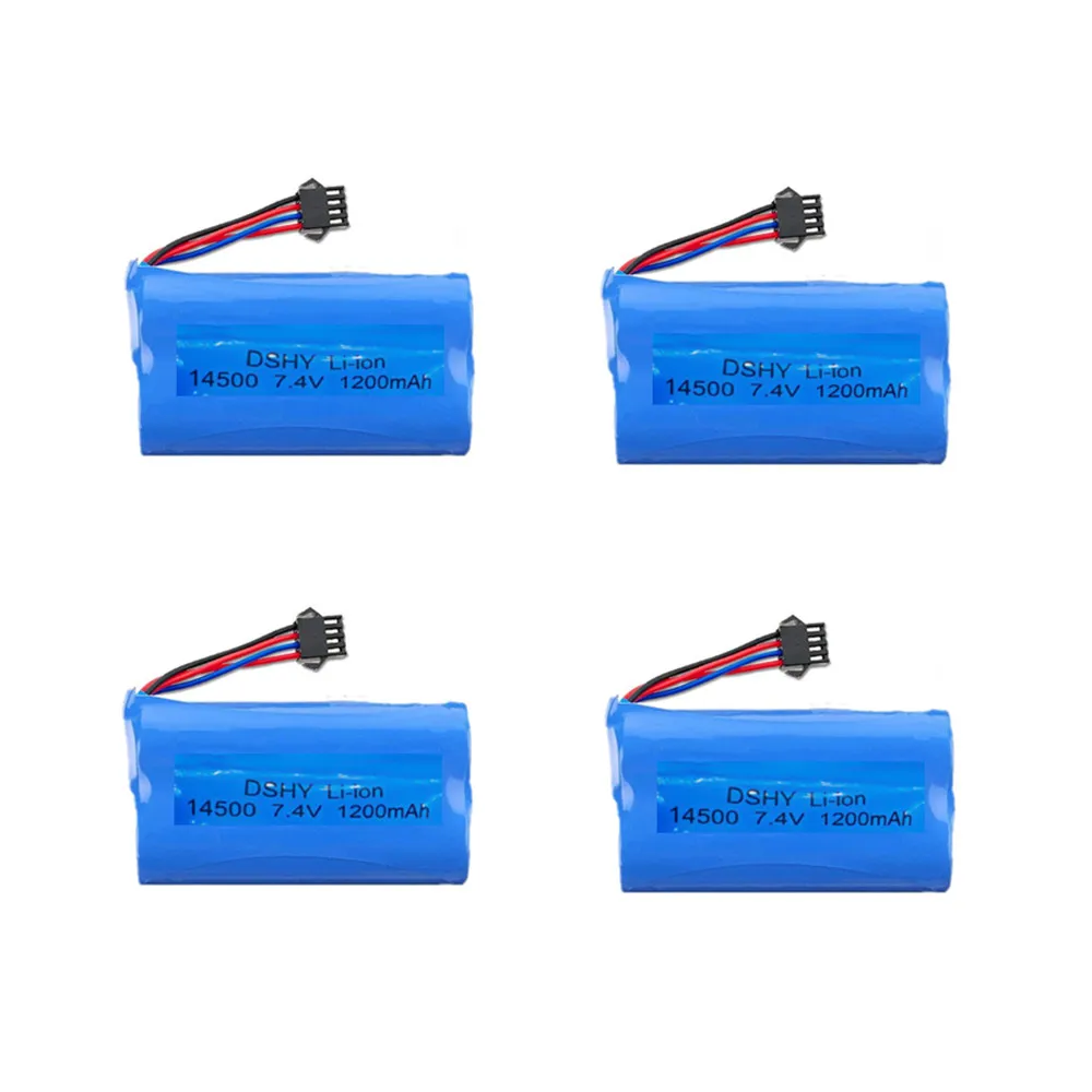 SM-4P التوصيل 7.4 فولت 1200 مللي أمبير بطارية ليبو/كابل شحن/استخدام ل WPL B36 C34 C54 C64-1 C74 RC أجزاء بطارية السيارة #4