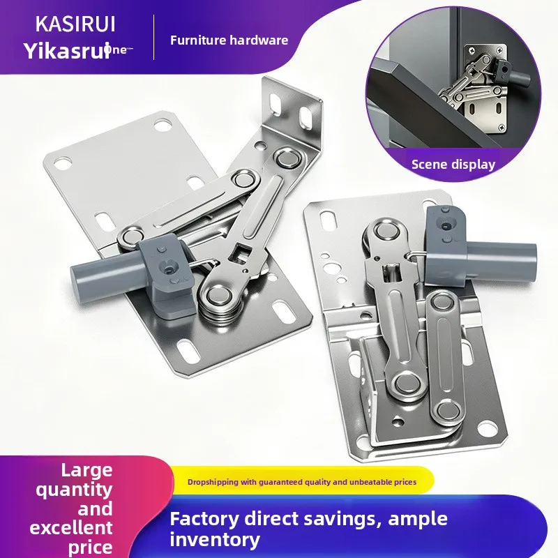 Degree Soft Close Downward Lift Cabinet Hinges Electroplated Cold Rolled Steel Spring Damper Pair Flip-Up Shoe Door Repair