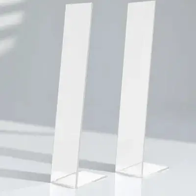 

2pcs L-Shaped Headwear Rack Clear Hair Clip Organizer Stand For Home Use Elegant Hair Accessories Display Storage Rack