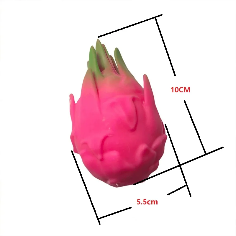 Boule à presser pour fruits Dragon, décompression amusante, cadeau Squishy, anti-Stress, Fidget, jouet sensoriel, Simulation de nourriture aux fruits