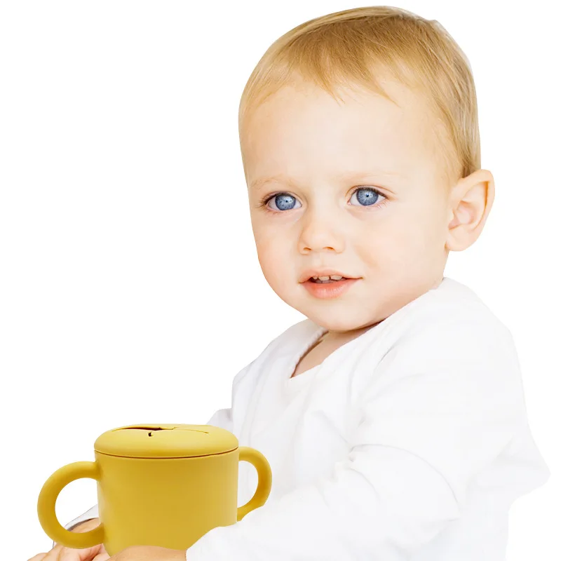 1PC Baby Learning Drinking Cup with Double Handle Portable Leakproof Infants Water Cups Bottle Baby Food Box Snack Cup Gifts New