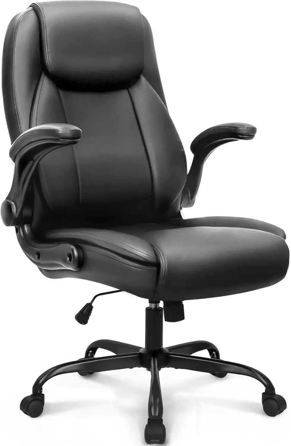 

Office Desk Gaming Computer Chair Executive High Back Support Flip-up Arms Adjustable Height Swivel Rolling