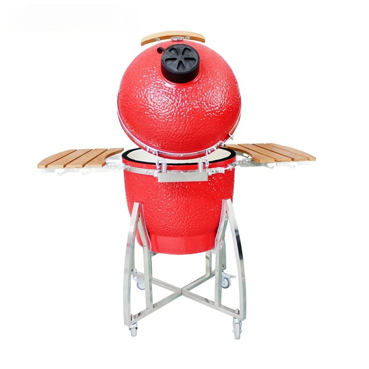 21 Inch Stone Pattern Ceramic  Barbecue American Outdoor Garden BBQ European Household  Smoke