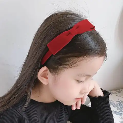 Tatlı Kadife Yay Bandı Kadın Kızlar Için Moda Hairband Zarif Düz Renk Yeni Yıl Saç Çember Kadın saç aksesuarları