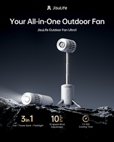 JISULIFE Multifunctional 3 in 1 Portable Wireless Ceiling Camping Fan Rechargeable 13500mAh Battery with Power Bank LED Lighting