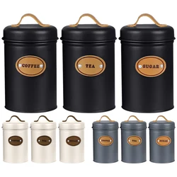 3-Piece Set Storage Canisters Nordic for Kitchen Countertop Spice Jars