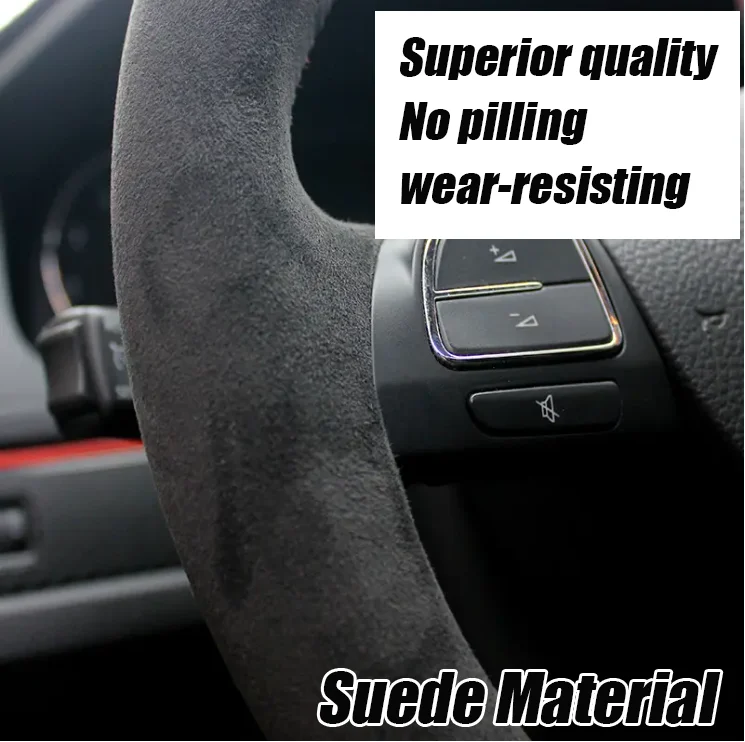 Customized Car Steering Wheel Braid Soft Suede Cover Anti-Slip For BMW E90 Pack M Sport M3 E91 E92 E93 E87 E81 E82 E88 X1 E84