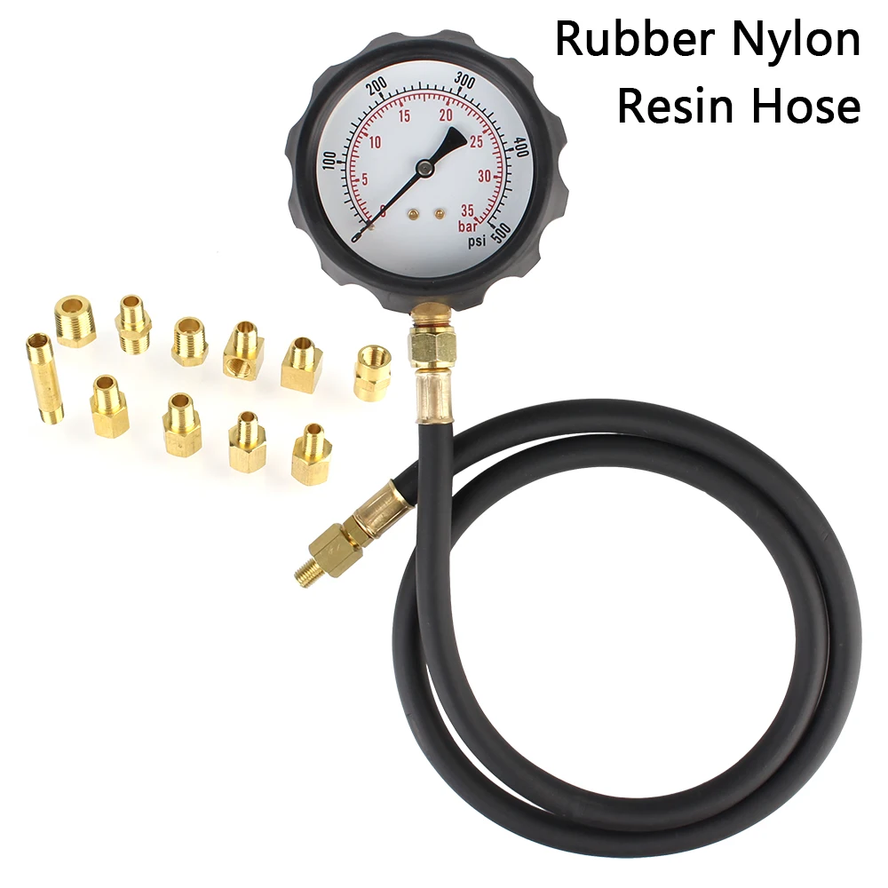 12Pcs Oil pressure gauge TU-11A Diagnostic Service Set Tools Transmission pressure gauge Automotive hydraulic oil pressure gauge