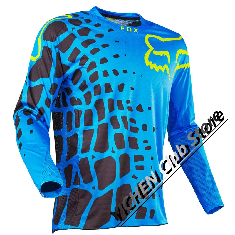 Fox Head Downhill Suit Motorcycle Off-Road Motorcycle Sunscreen Cycling Suit Long-Sleeved Quick-Drying Men’s And Women’s T-Shirt